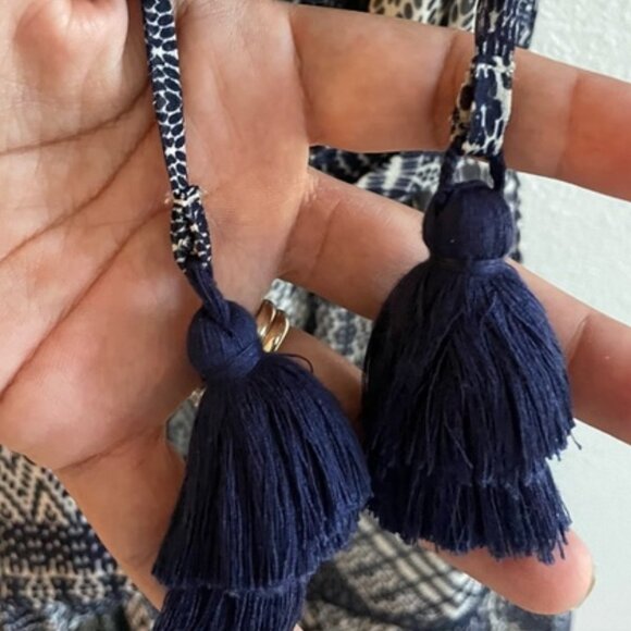 Rebecca Minkoff Nicky tribal print neck tie dress summer boho size large - Picture 5 of 7